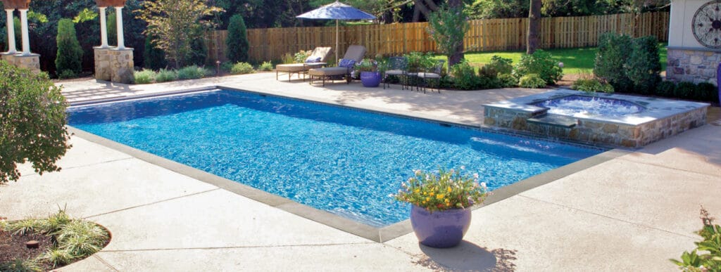 Rectangle inground pool in Chester.