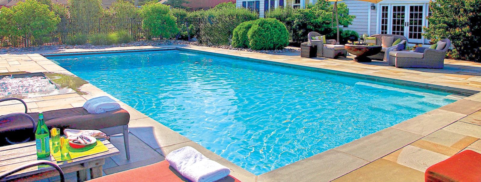 Rectangle gunite pool at a Pennsylvania home..