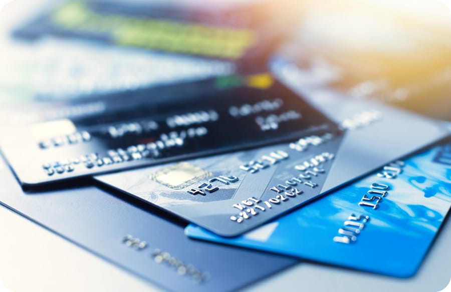 Various credit cards.