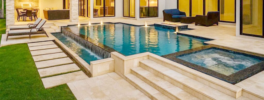 Infinity pool in Tucson backyard.